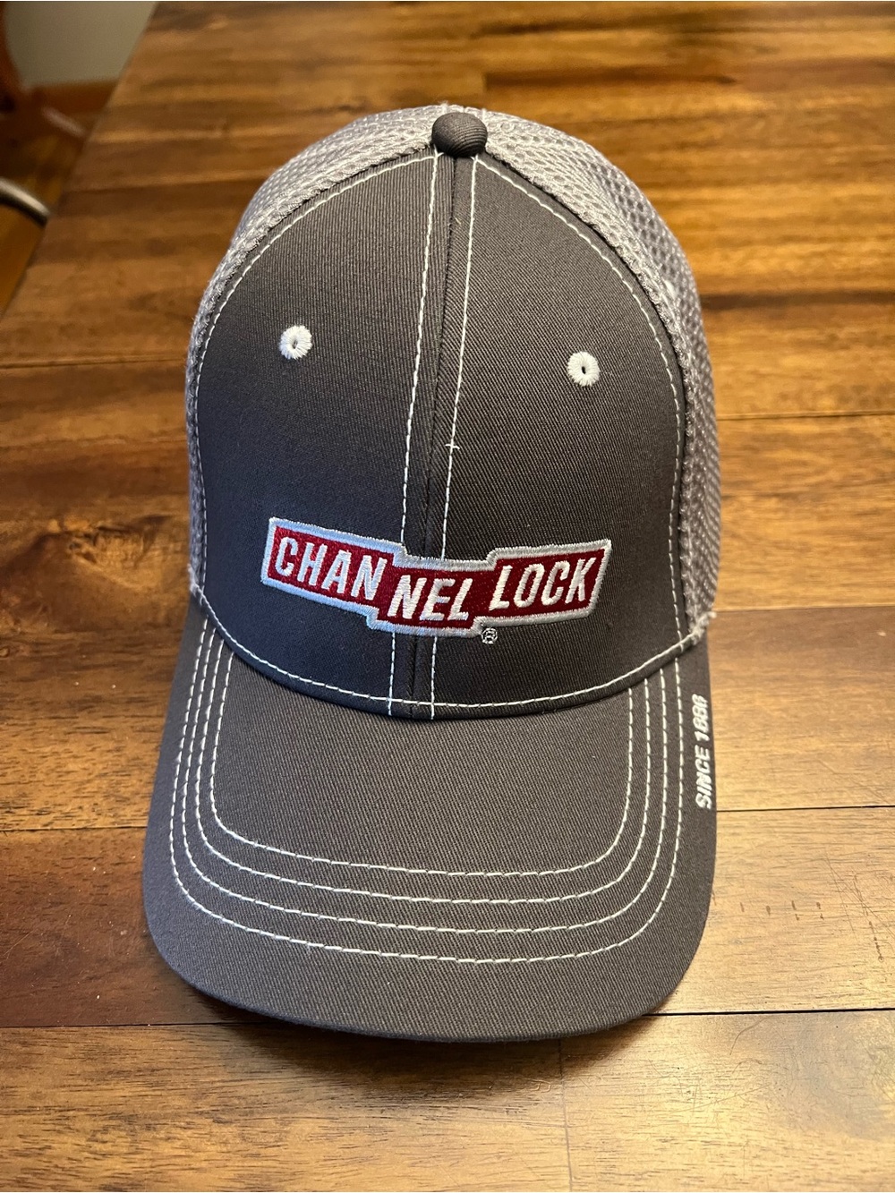 CHANNEL LOCK Gray Mesh Back Trucker Cap